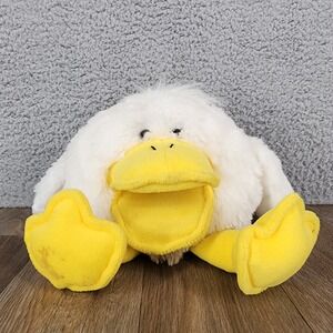 Vtg Chrishna Playful Plush White Duck Soft Stuffed Animal Puppet Toy‎ Talks